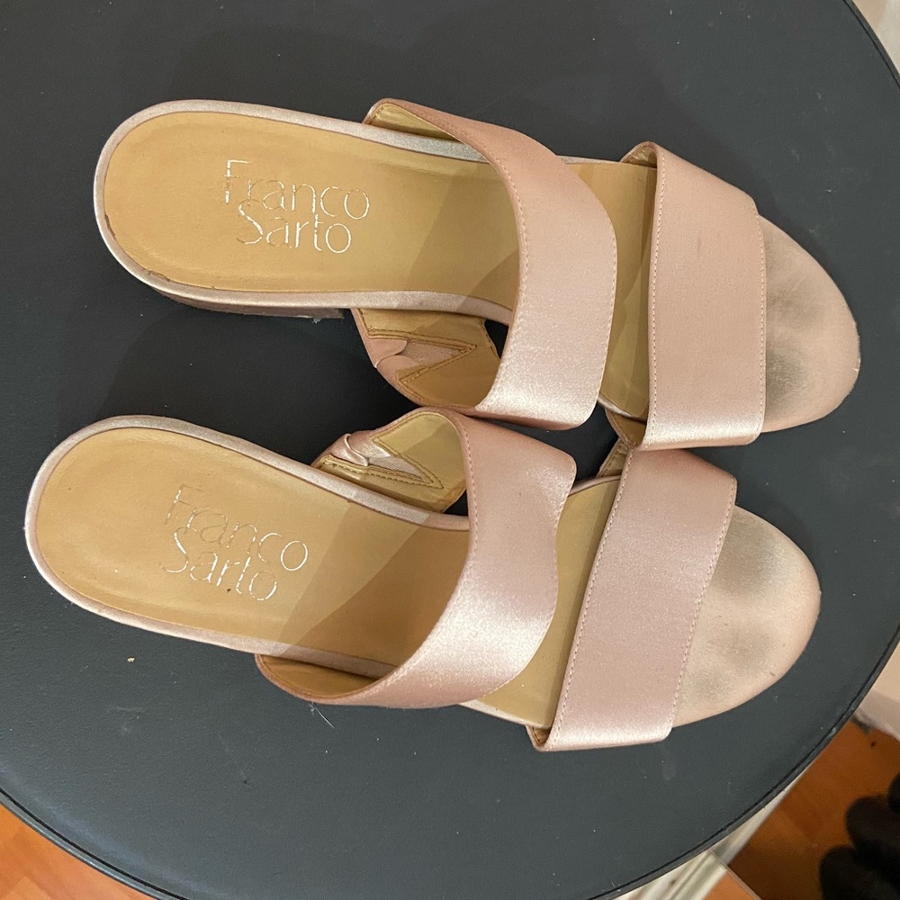 Franco Sarto pink strappy sandals